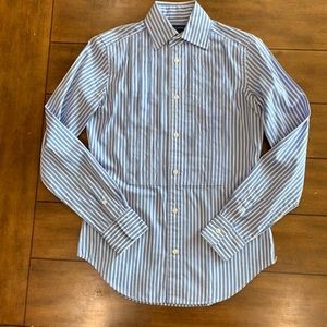 Ralph Lauren Blue and White Button Down Shirt